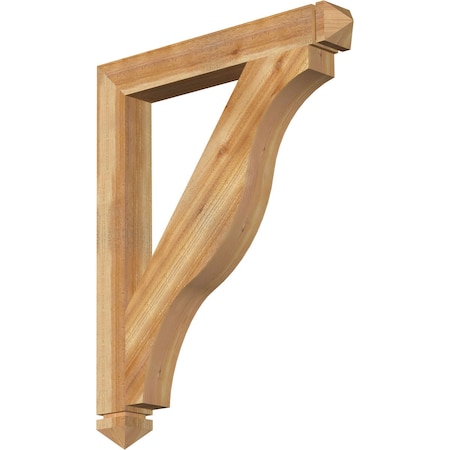 Funston Arts & Crafts Rough Sawn Bracket, Western Red Cedar, 4W X 32D X 40H